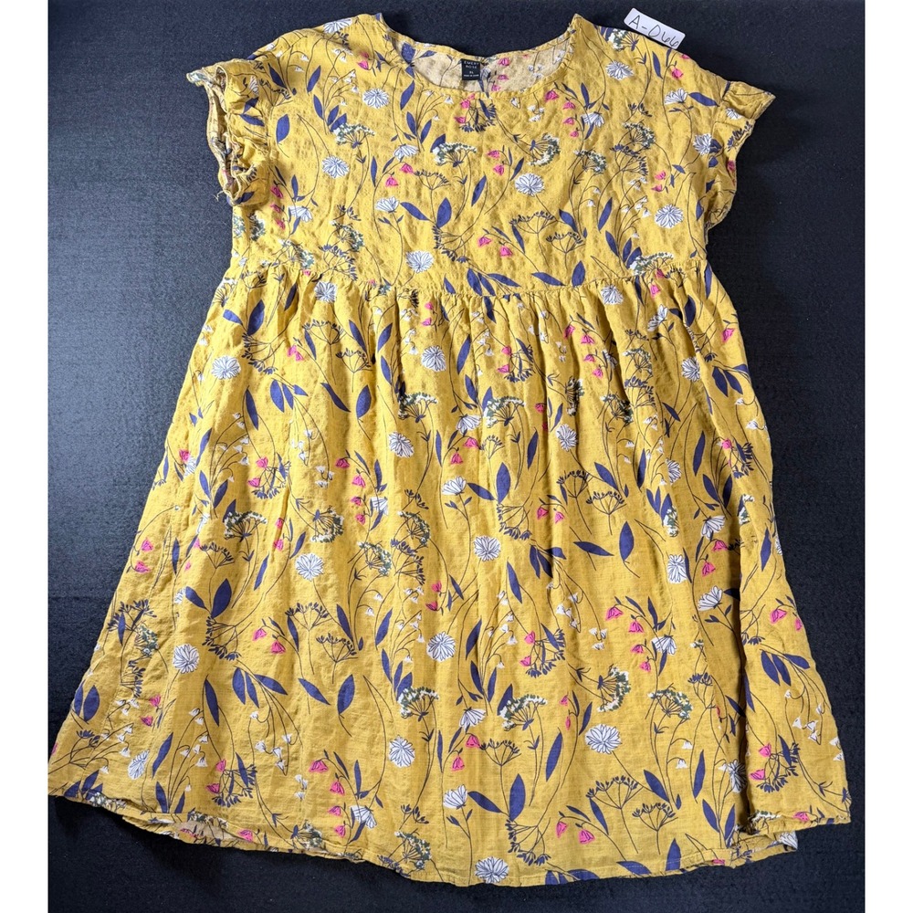 Emery Rose Mustard Yellow Floral Babydoll Mini Dress XL JIT8823741 Short Sleeve